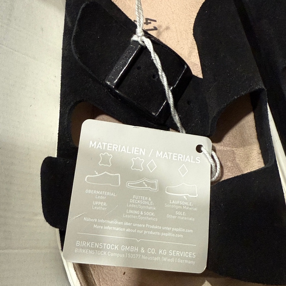 Papillio by Birkenstock Arizona PAP chunky suede black size 41 narrow fit - Picture 6 of 7
